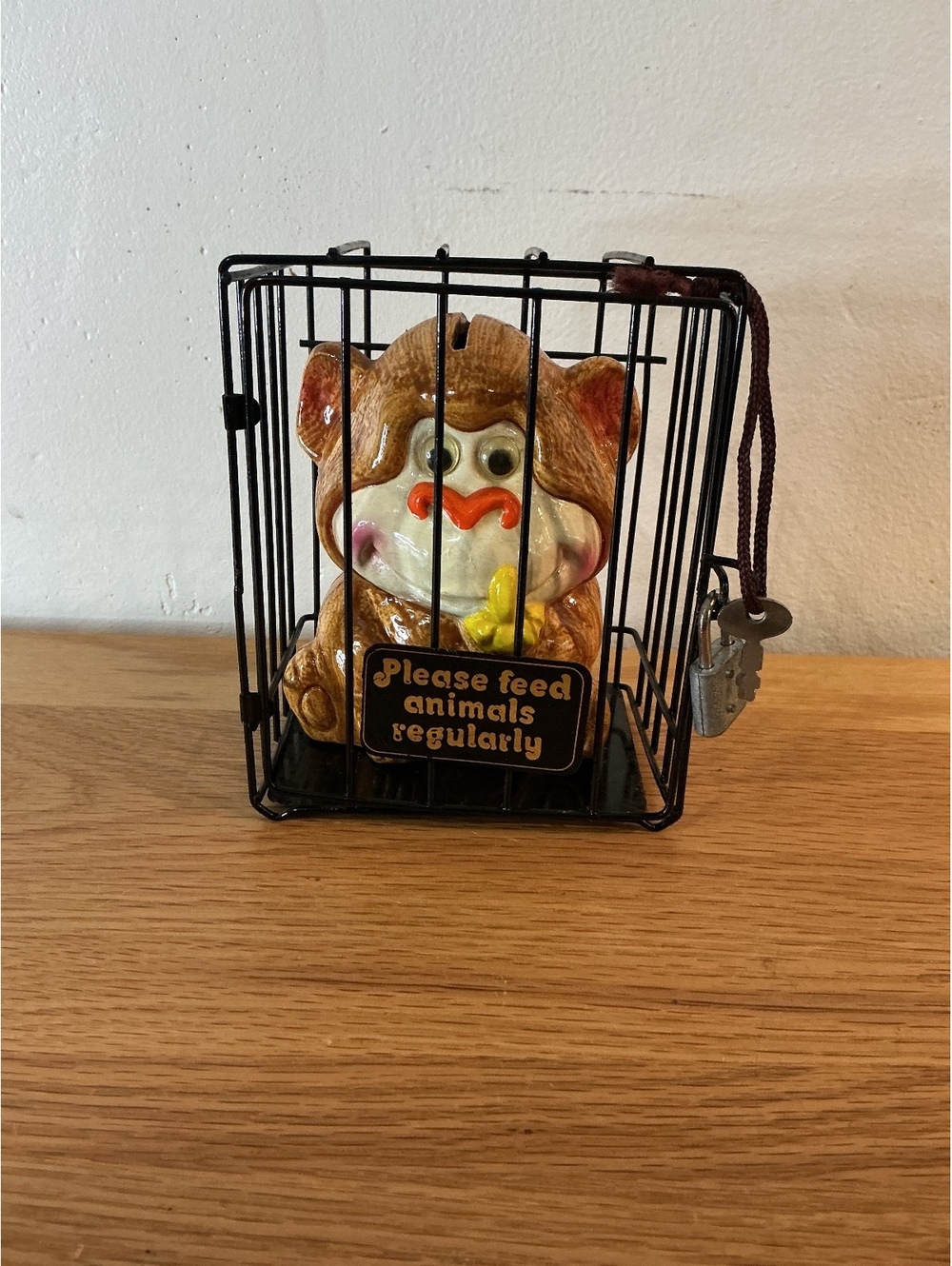 Vintage Enesco Monkey Coin  Bank